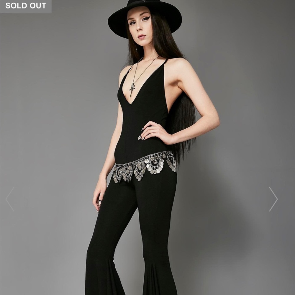 Dolls Kill / Widow R.I.P. FLARE LEG PANTSUIT